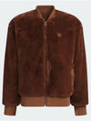 Reversible fur bomber jacket brown - ADIDAS - BALAAN 2