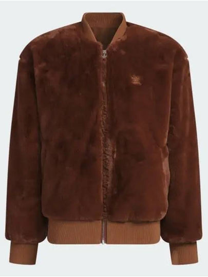 Reversible fur bomber jacket brown - ADIDAS - BALAAN 2