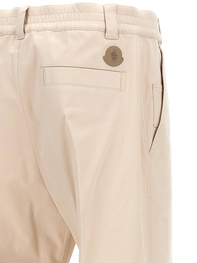 Cotton drill straight pants light beige - MONCLER - BALAAN 5