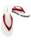 Logo Playa Flip Flop White Red - ISABEL MARANT - BALAAN.