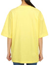 Logo Lettering Boxy Fit Short Sleeve T-Shirt Yellow - MARNI - BALAAN 4