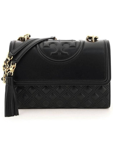 Fleming Convertible Shoulder Bag Black - TORY BURCH - BALAAN 1