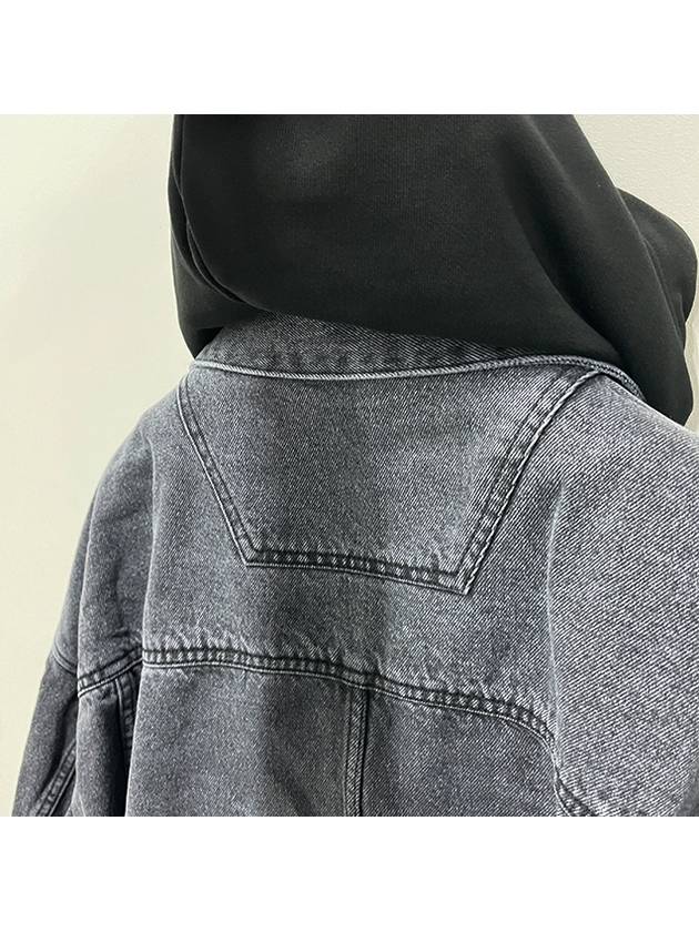 Jersey Hood Detachable Denim Long Trucker Jumper Gray JC3839PD13 - JUUN.J - BALAAN 7