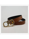 Gancini Reversible Leather Belt Brown Black - SALVATORE FERRAGAMO - BALAAN 4