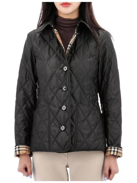 Diamond Quilted Thermoregulated Jacket Black - BURBERRY - BALAAN 2