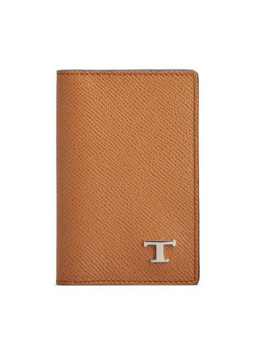 Logo decorated two fold wallet XAMTSYFA200RTV - TOD'S - BALAAN 1