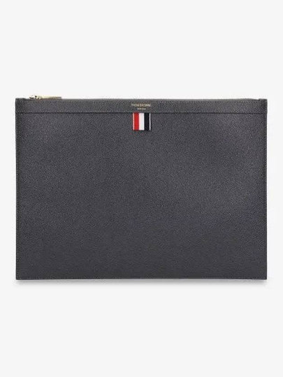 Medium Document Holder Clutch Bag Dark Grey - THOM BROWNE - BALAAN 2