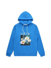 Flower Graphic Hoodie Blue - SOLEW - BALAAN 1