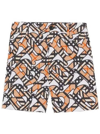 Burberry Boys White Pattern Royston Monogram Shorts, Size 14Y - BURBERRY - BALAAN 1