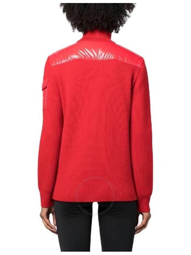 Padded Wool Cardigan Red - MONCLER - BALAAN 3