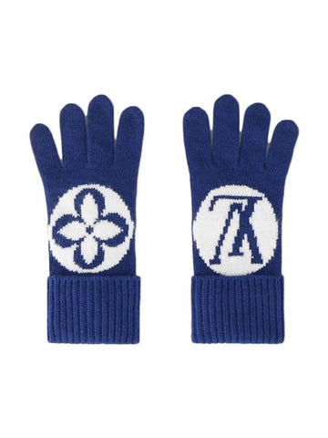 LV Medallion Gloves Blue - LOUIS VUITTON - BALAAN 1