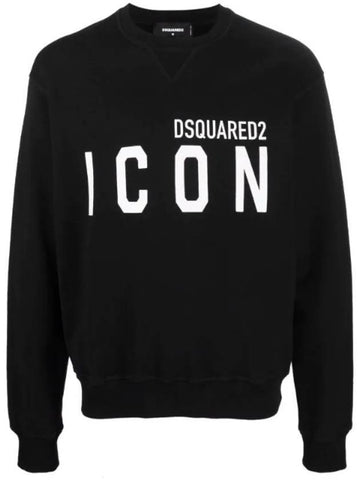 Icon Logo Sweatshirt Black - DSQUARED2 - BALAAN 1