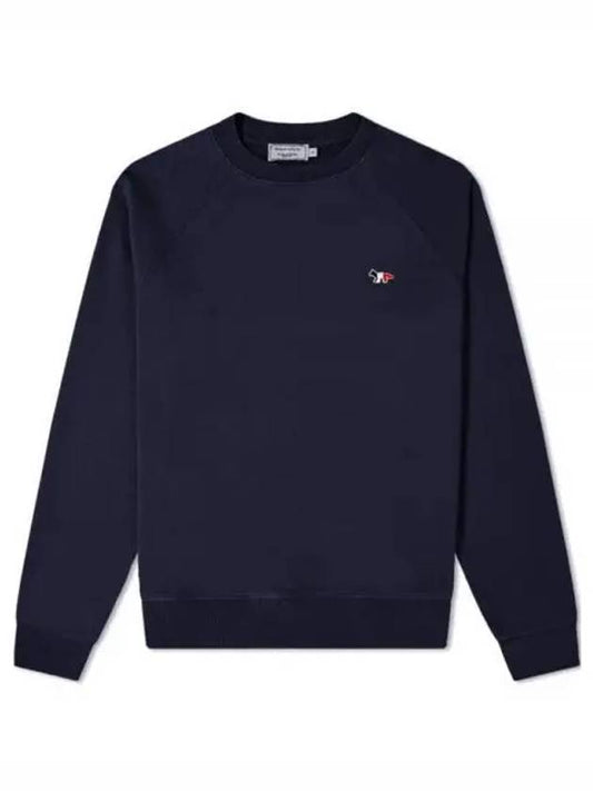 Tricolor Fox Patch Sweatshirt Navy - MAISON KITSUNE - BALAAN 1