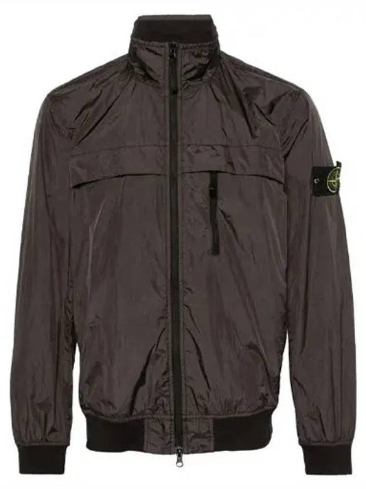 Compass Badge Pleated Windbreaker Grey - STONE ISLAND - BALAAN 2