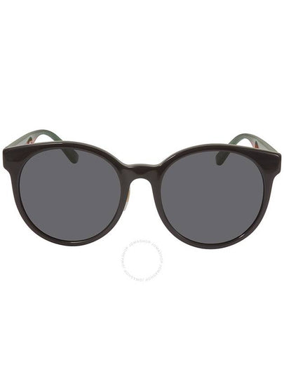 Eyewear Logo Round Asian Fit Sunglasses Black - GUCCI - BALAAN 2