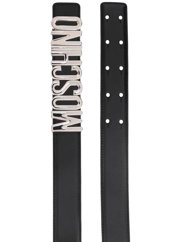 Logo Plaque Belt A80078001 - MOSCHINO - BALAAN 3