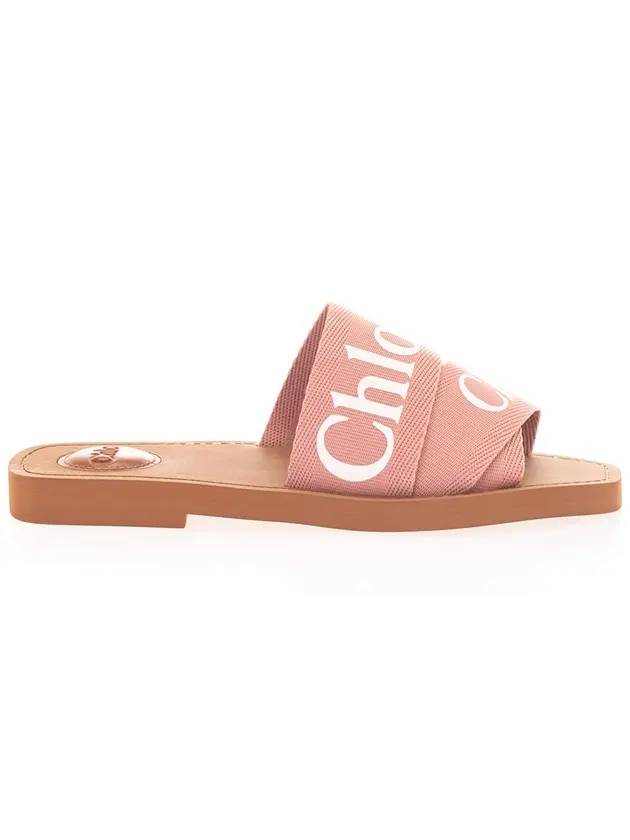 Woody Logo Canvas Strap Flat Mule Indie Pink - CHLOE - BALAAN 1