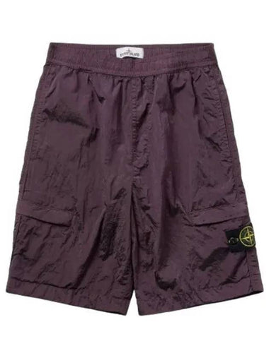 Wappen Patch Shorts Pants Dark Burgundy - STONE ISLAND - BALAAN 1