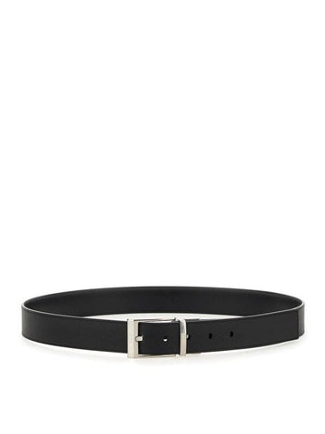 Dress Shiffie 35 Leather Belt Black - BALLY - BALAAN 1