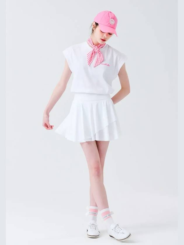 Cooling Double Layer Flare Skirt UPF50 WHITE - MONBIRDIE GOLF - BALAAN 6