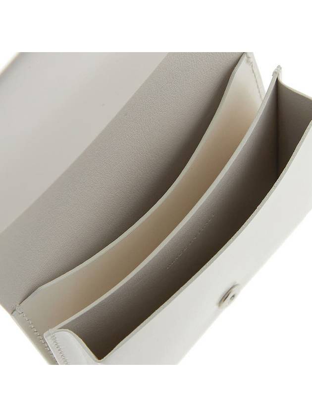 Logo Leather Card Wallet White - JIL SANDER - BALAAN 8