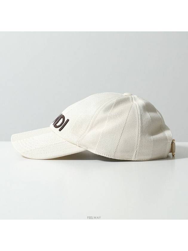 Pequin Canvas Ball Cap Beige - FENDI - BALAAN 3