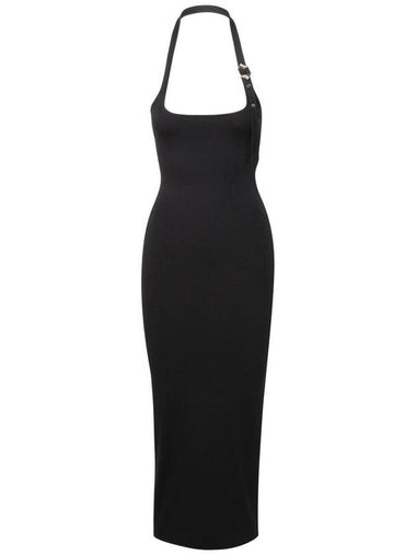 The Attico Black Rayon Blend Midi Dress - THE ATTICO - BALAAN 1