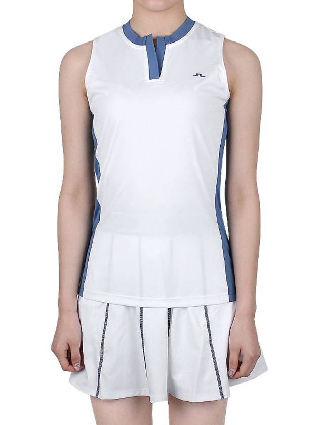 Leya Logo Tape Sleeveless White - J.LINDEBERG - BALAAN 2