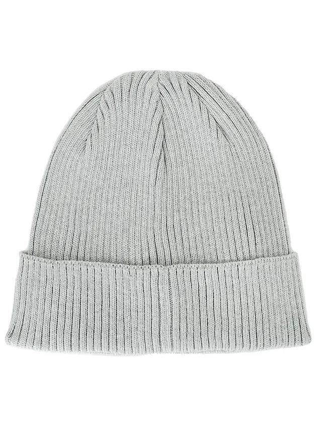 Goggle Detail Merino Wool Beanie Grey Melange - CP COMPANY - BALAAN 3