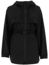 EKD Print Belted Lightweight Short Parka Black - BURBERRY - BALAAN 3