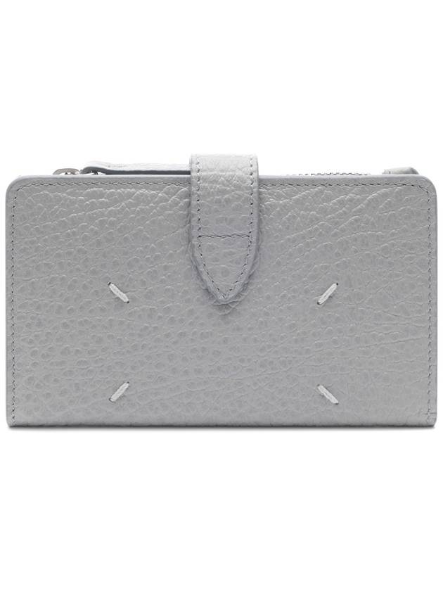 Iconic Stitch Leather Card Wallet Grey - MAISON MARGIELA - BALAAN 5