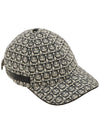 Women's Gancini Pattern Ball Cap 36 0689 BEIGE NERO 0725861 - SALVATORE FERRAGAMO - BALAAN 4