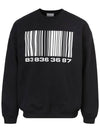 Big Barcode Print Sweatshirt Black - VETEMENTS - BALAAN 3