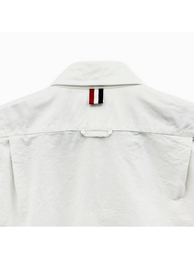 Oxford Grosgrain Armband Classic Long Sleeve Shirt White - THOM BROWNE - BALAAN 5