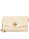 Kira Chevron Chain Long Wallet New Cream - TORY BURCH - BALAAN 2