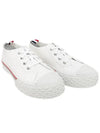 Striped Trim Lace-up Low Top Sneakers White - THOM BROWNE - BALAAN 2