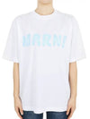 Logo Lettering Boxy Fit Short Sleeve T-Shirt White - MARNI - BALAAN 2