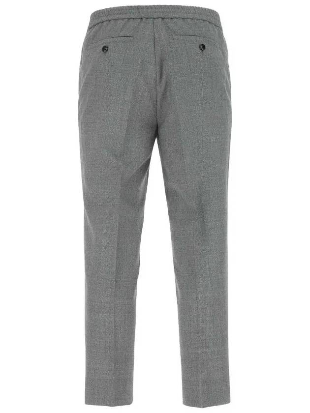 Men's Wool Banding Slacks Grey - AMI - BALAAN 3