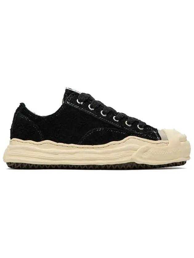 Hank OG Sole Broken Suede Low Top Sneakers Black - MAISON MIHARA YASUHIRO - BALAAN 3