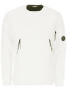 Lens Wappen Crew Neck Sweatshirt White - CP COMPANY - BALAAN 1