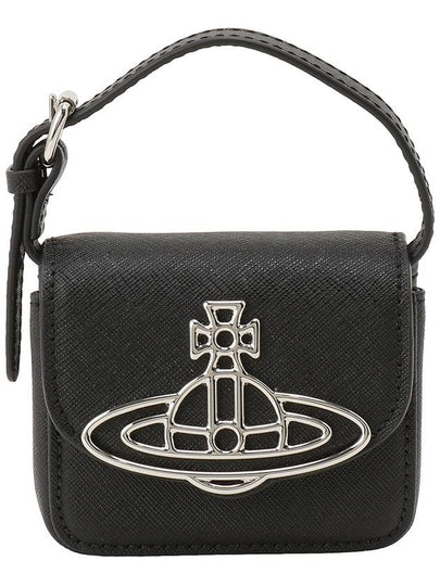 Linda Small Saffiano Tote Bag Black - VIVIENNE WESTWOOD - BALAAN 2