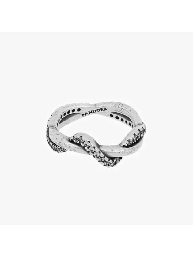 Sparkling Intertwined Wave Ring Silver - PANDORA - BALAAN 3