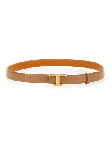 T Timeless Leather Belt Brown - TOD'S - BALAAN 1