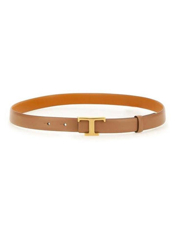 T Timeless Leather Belt Brown - TOD'S - BALAAN 1