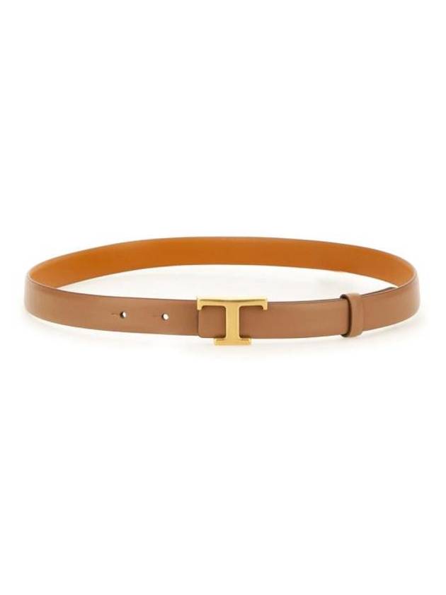 T Timeless Leather Belt Brown - TOD'S - BALAAN 1