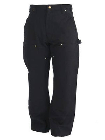 Loose Fit Firm Duck Double Front Utility Work Straight Pants Black - CARHARTT - BALAAN 2