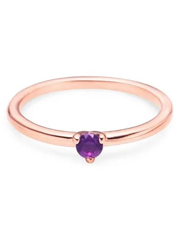 Solitaire Ring Rose Purple Gold - PANDORA - BALAAN 5