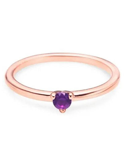 Solitaire Ring Rose Purple Gold - PANDORA - BALAAN 2