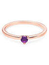 Rose Purple Solitaire Ring Rose Gold Purple - PANDORA - BALAAN 3