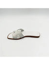 Oran Calfskin Slippers Blanc - HERMES - BALAAN 6